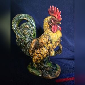 Colorful Ceramic Rooster Figurine